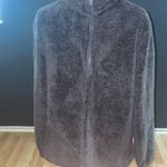 H&M Womens Long Sleeve Sherpa Pullover Quarter Zip Fuzzy Fleece Sweatshirt Large Photo 1