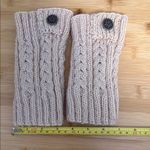 Cream Hand Knit Boot Toppers New Photo 3