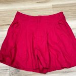 Urban Outfitters  Red High Waisted Pleated Linen Shorts Women’s 2 Photo 3