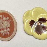 Lot Of 2 Signed Avon Flower Floral Brooch Pins Photo 0