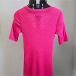 Anthropologie Anthropology by Michael Stars Shine Hot Pink Scoop Neck Top Size XS/S Short Sl Photo 9