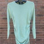 LIONESS  Military Minds Long Sleeve Bodycon Ruched Side Mini Dress Sage Green XXL Photo 1