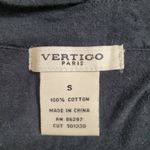 Vertigo Paris Black Cream Floral Embroidered Boho Top Size Small 100% Cotton Photo 5