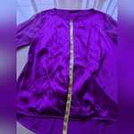  Silk Blouse Sheer Long SleevePurple Silk Blouse Marciano Long Sleeve Photo 14