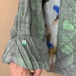 Handmade Nadya Linen Beaded Reversible Artsy Art To Wear Jacket Large Whimsical Photo 1