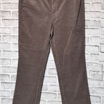 Talbots Brown/Taupe Corduroy Pants Straight Leg sz 14P high waisted full length Photo 0