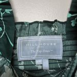 Hill House  Home The Ellie Nap Midi Dress‎ Green Botanical Smocked Ruffle Sz XS Photo 4