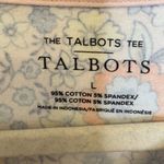 Talbots Red Pink Floral Print Tee | Bright Boho Preppy Short Sleeve Top L Photo 2