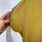 Kate Quinn Dress Organic Cotton Button Front Short Sleeve Pockets Casual Mustard Yellow Photo 4