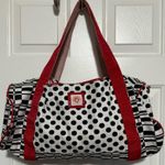 Little Miss Matched Girl's‎ Black Red White Duffel Bag Zipper Closure Photo 0