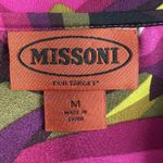 Missoni for Target M Medium Button Up Top Floral Blouse Retro Long Sleeve Womens Pink Photo 4