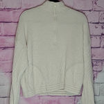 Aerie  WAFFLE KNIT QUARTER ZIP POCKET SWEATSHIRT CREAM LOUNGE COZY SMALL Photo 0
