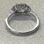 Sterling Silver CZ Cushion Cut Glamorous Halo Engagement Wedding Ring Size 10 Photo 6