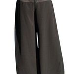 Cache Black Wide Leg Lined Self Belt Crop Pant Gaucho New $128 NWT Flat Front Photo 0