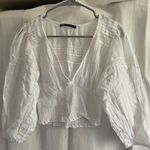 ZARA  Top White Crop Small Photo 1