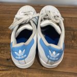 Adidas  Women’s White Light Blue Shell Toe Superstar Sneakers Shoes Sz 6 Photo 3