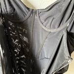 White Fox Boutique White Fox Women's Black Corset Bodice Cowl Neck Ruched Maxi Dress Size M Formal Photo 7