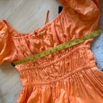 Faithfull the Brand  Viola Mini Smocked Dress In Orange‎ Size Medium Photo 7