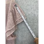 Everleigh  Women's Blouse Textured Mauve Smocked Hem Size Large Ruffle Photo 3