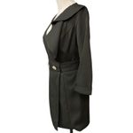 Ieena For Mac Duggal Ruffled Faux Tuxedo 3/4 Sleeve Mini Dress Black Size 4 NWT Photo 2