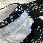 Lane Bryant size 14 womens black white crochet look pencil skirt zips clasps NWT Photo 7