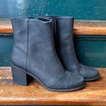 Toms Evelyn Heeled Boot Leather Black 9 Photo 1