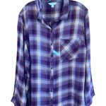 Terra & Sky  Womans Plaid Button zip blouse Sz 3X NWT Photo 0