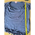 Lilly Pulitzer Navy Blue Tassel Hem Sweater XS Cotton Lightweight Knit preppy Photo 5