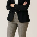 ZARA  Women's Gray‎ Glen Plaid Ankle Pants Size M Slim Fit Casual super soft Photo 0