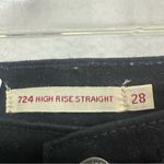 Levi's Levi’s 724 Straight High Rise Straight Distressed Jeans Womens 28 Black Photo 5