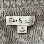 kim rogers  Gray Sweater with Snowflake Design Photo 2
