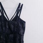 BCBGeneration Shimmer Burnout Sheer Strappy Jumpsuit Black Whimsigoth Witchy Photo 9