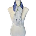 Echo women's off white floral scarf wrap 35x34 Blue Photo 1