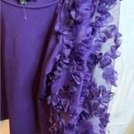 Marc New York  Andrew Marc purple ruffle sleeve top blouse. size small Photo 1
