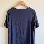 Eileen Fisher NAVY BLUE SHORT SLEEVE CREWNECK SHIFT DRESS WOMENS SIZE S Photo 5