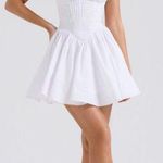 House Of CB  Natassia White Cotton Mini Dress M Photo 0