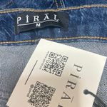 NEW Piral Women's Blue High Waisted Cross Belt Straight Denim Jeans Size M Size M Photo 4