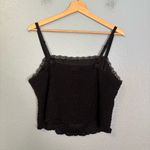 Torrid  2 Pack Lace‎ Cropped Square Neck Tank Tops Black Pink Photo 2