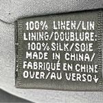 Dana Buchman Metallic 100% Linen Silk Lining Belted Waist Blazer Jacket Size 14 Photo 4