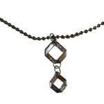 Hand Crafted Ball Chain Silver Rhinestone Pendant Photo 2