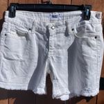 Paige  Distressed Denim Shorts‎ White Photo 1