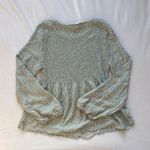 mint pastel light sage green polka dot blouse shirted ruched smocked top Photo 6