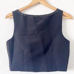 Love Shack Fancy Kanoa Fitted Crop Top in Black Photo 6