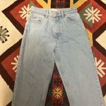 ZARA  High Rise Distressed Light Wash Mom Jeans Size 4 Photo 5
