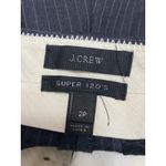 J.Crew Super 120's 100% Wool Gray Pinstriped High Waisted Trouser Dress Pants 2P Photo 2