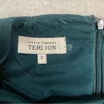 Terri Jon Rickie Freeman Maximalist Dark Green Dress Bell Sleeve Cocktail Size 12 Photo 9