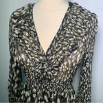 ZARA NWT Animal Print Long Sleeve Dress with ruffle skirt detail size S 8325/311 Photo 10