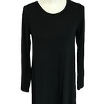 Madewell  Shift Long Sleeve Mini Black T Shirt Dress Size Small Western Indie Photo 2