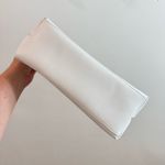 STAUD  White Leather Make Up Bag Cosmetic Bag Dopp Bag Photo 3