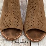 Toms Elba Perforated Leather Heeled Sandals Size 8 Photo 12